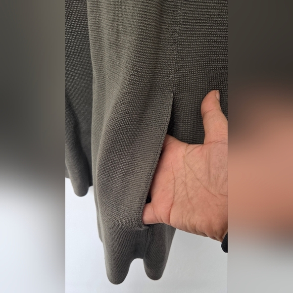 Eileen Fisher Silk Blend  Women's Sz XL Army Green Open Cardigan Barn  Jacket - Picture 4 of 9